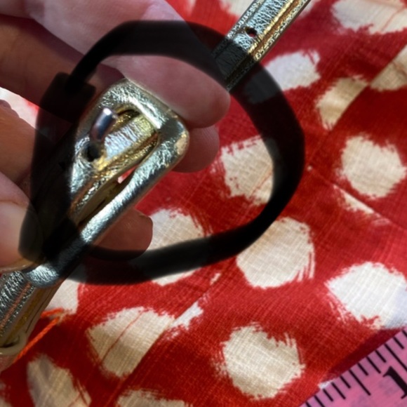 Eliza J Redish/Orange & White Polka Dot Sleeveless A-Line Dress W/Silver Belt 8 - Picture 16 of 16